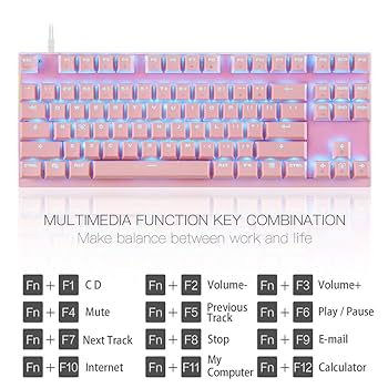 Amazon | 87キー 青軸 キーボード メカニカルキーボード 87キー